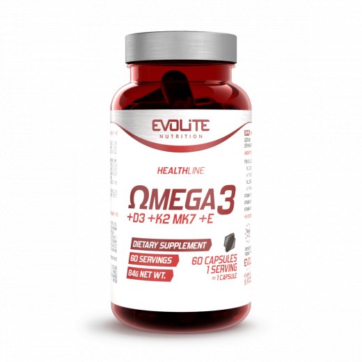Evolite Nutrition Omega 3+D3+K2 MK7+E 60caps