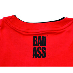 BAD ASS T-shirt Double Neck - model 02 RED - L