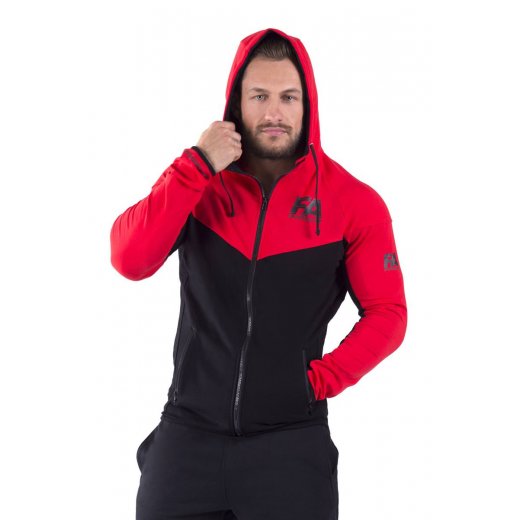 FA Sportswear Hoodie Jacket 01 Basic Black Red