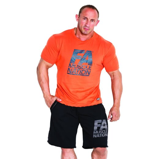 FA Muscle Nation T-shirt 01 Basic Washed Orange