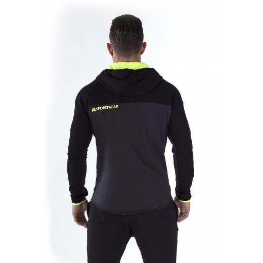 FA Sportswear Hoodie Jacket 01 Basic DarkGrey NeonFlash
