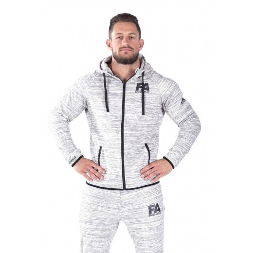 FA Sportswear Hoodie Jacket 01 Basic Melange Light Grey