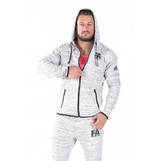 FA Sportswear Hoodie Jacket 01 Basic Melange Light Grey