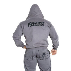 FA Muscle Nation Hoodie Jacket 01 Basic Washed Grey