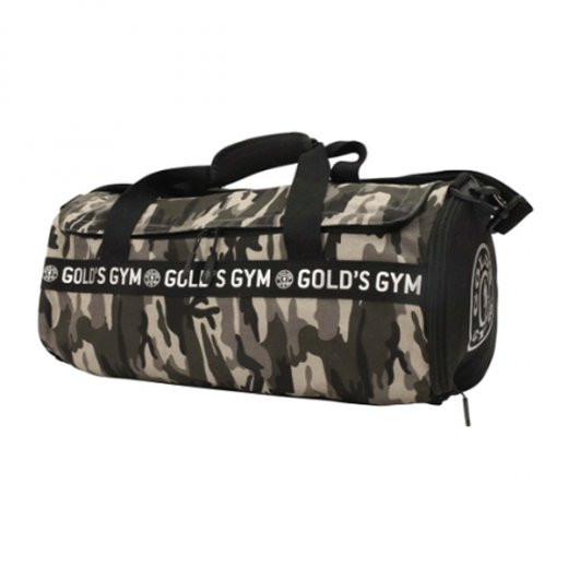 Golds Gym Camo Barrel Bag