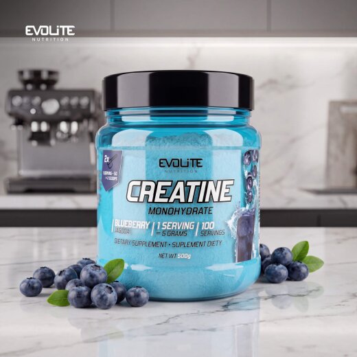 Evolite Nutrition Creatine Monohydrate 500g Blueberry