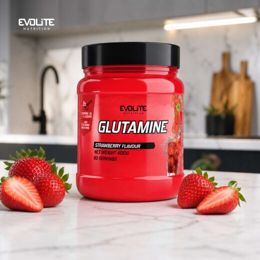 Evolite Nutrition Glutamine 400g Strawberry