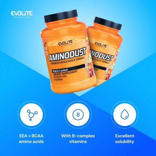 Evolite Nutrition Aminodust 1185g Peach