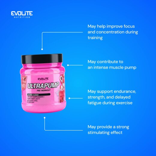 Evolite Nutrition Ultra Pump 420g Lychee