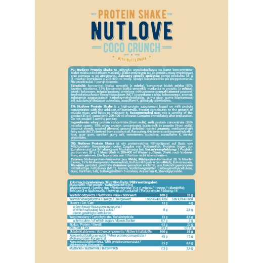Allnutrition Nutlove Protein Shake Coco Crunch 630g