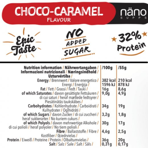 Nano Supps Protein Bar 55g Choco-Caramel