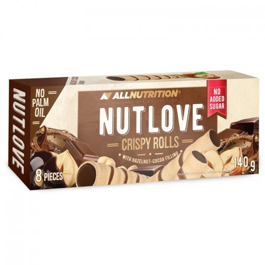 Allnutrition Nutlove Crispy Rolls Hazelnut-Coca 140g