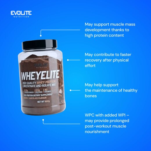 Evolite Nutrition Whey Elite New 900g Double Chocolate