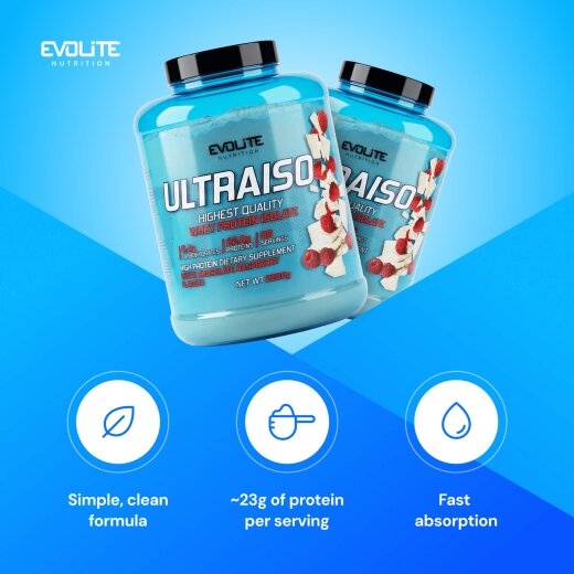 Evolite Nutrition Ultra Iso Whey New 2kg White Chocolate Raspberry