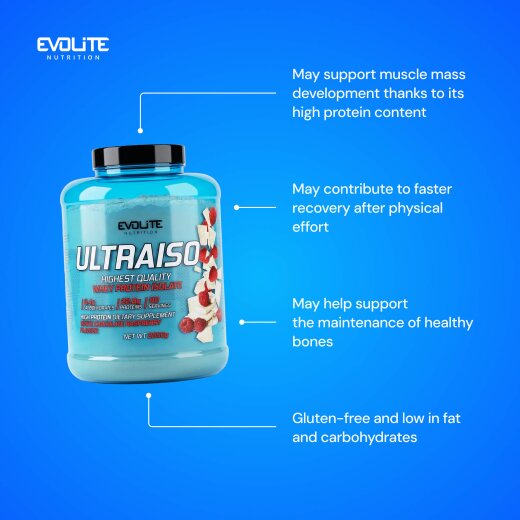 Evolite Nutrition Ultra Iso Whey New 2kg White Chocolate Raspberry