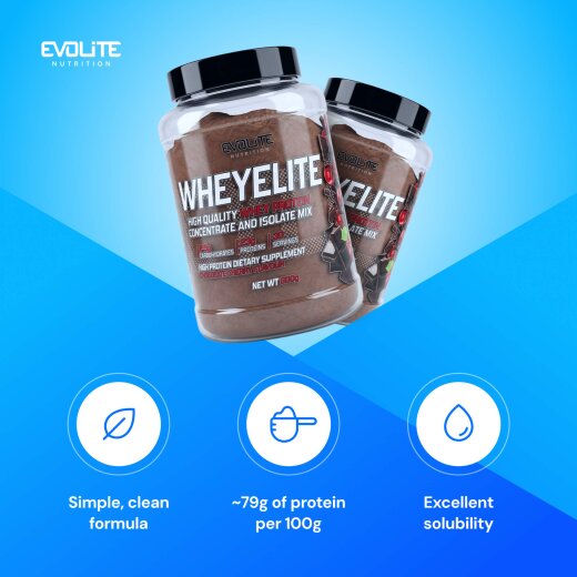 Evolite Nutrition Whey Elite New 900g Double Chocolate Cherry