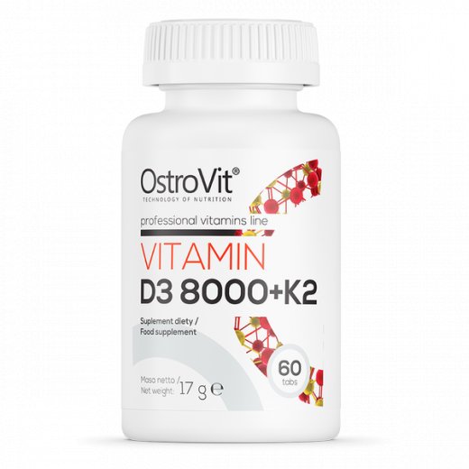 OstroVit Vitamin D3 8000 IU + K2 60 tabs