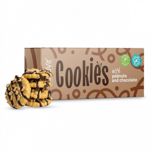 OstroVit Cookies with peanuts and chocolate 125g