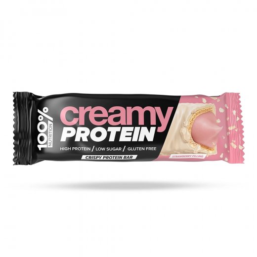 100% NUTRITION CREAMY Protein Bar 30g