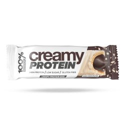 100% NUTRITION CREAMY Protein Bar 30g Dark Choco Filling