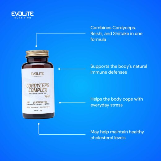 Evolite Nutrition Cordyceps Complex 60 Vege Caps