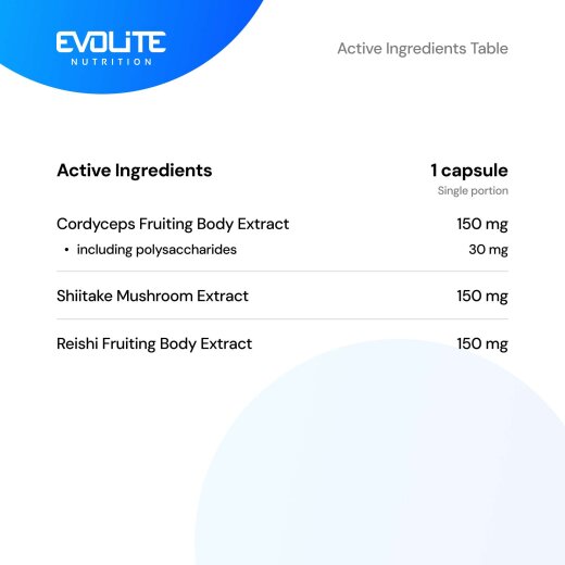 Evolite Nutrition Cordyceps Complex 60 Vege Caps