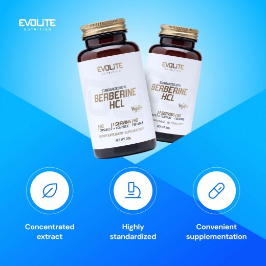 Evolite Nutrition Berberine HCL 60 Vege Caps
