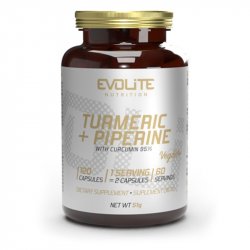 Evolite Nutrition Turmeric + Piperine 120 Vegecaps...
