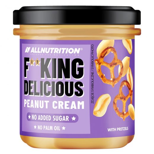 AllnutritionFitking Delicious Peanut Cream 350g with Pretzels