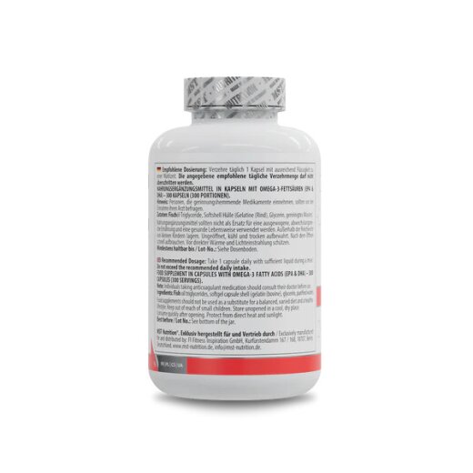 MST Nutrition Omega 3 Triglyceride 300 Softgels 1000mg | 500 EPA / 250 DHA