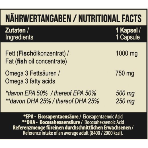 MST Nutrition Omega 3 Triglyceride 90 Caps 1000mg | 500 EPA / 250 DHA