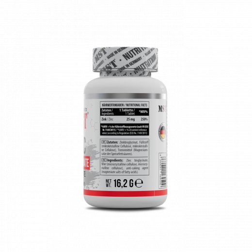 MST Nutrition Zinc Chelate Bisglycinate 90 Tabletten