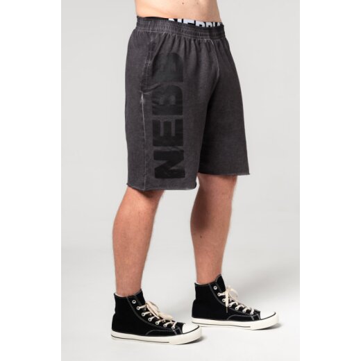 Nebbia Washed-off Sweatshorts NO BS 367 Black M