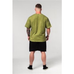 Nebbia Washed-off oversized T-Shirt HERITAGE 355 Green