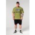 Nebbia Washed-off oversized T-Shirt HERITAGE 355 Green