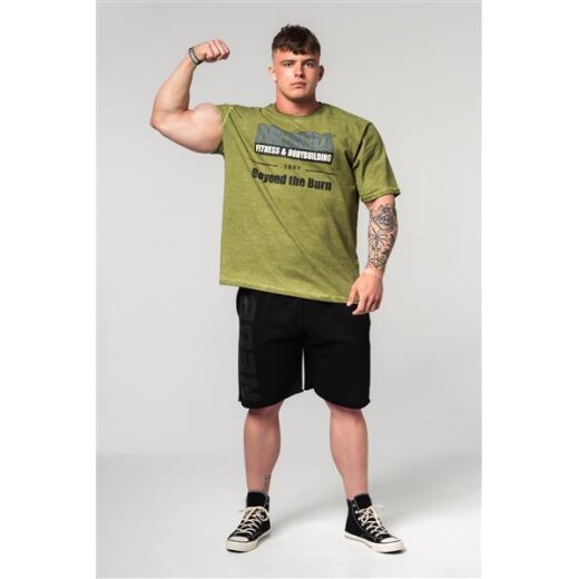 Nebbia Washed-off oversized T-Shirt HERITAGE 355 Green L