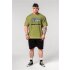Nebbia Washed-off oversized T-Shirt HERITAGE 355 Green XL