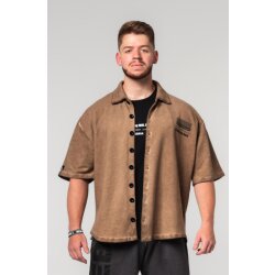 Nebbia Washed-off Oversized T-Shirt 90s THROWBACK 347 Light Brown M