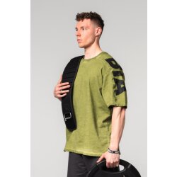 Nebbia Washed-off Oversized T-Shirt LIFTING CLUB 368 Green M