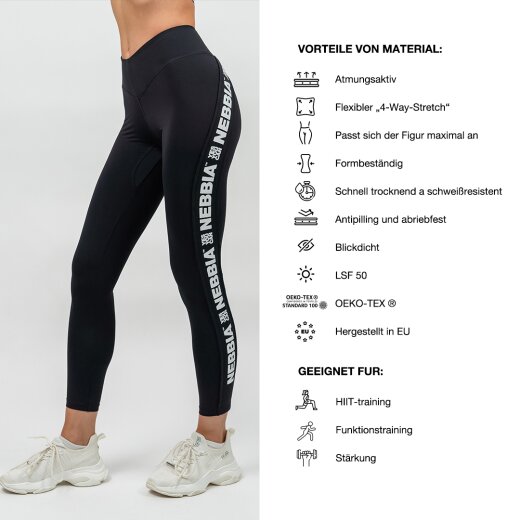 Nebbia Leggins mit hohem Bund ICONIC 209 Black S
