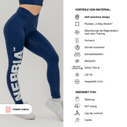 Nebbia Fitness-Leggings mit hohem Bund GLUTE CHECK 613 Black XS