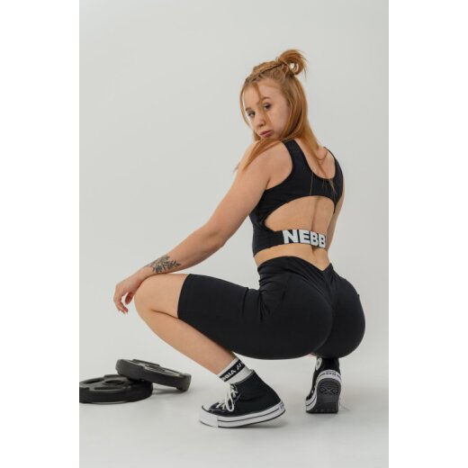 Nebbia Radlerhose mit hohem Bund 10 GYM THERAPY 628 Black S