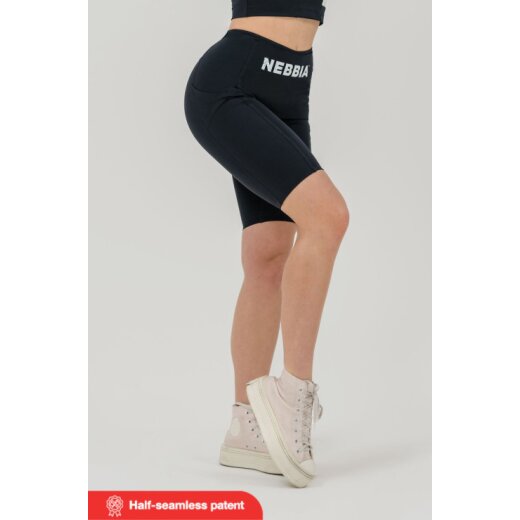 Nebbia Radlerhose mit hohem Bund 10 GYM THERAPY 628 Black M