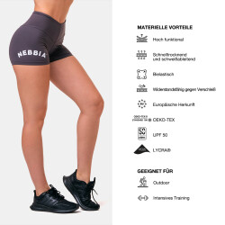 Nebbia Classic HERO High Waist Shorts 582 Dark Green XS