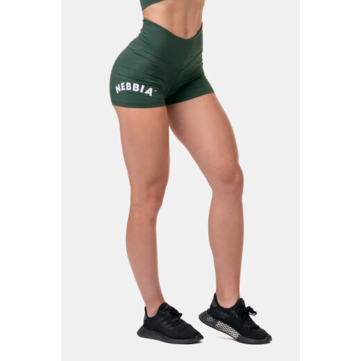 Nebbia Classic HERO High Waist Shorts 582 Dark Green M