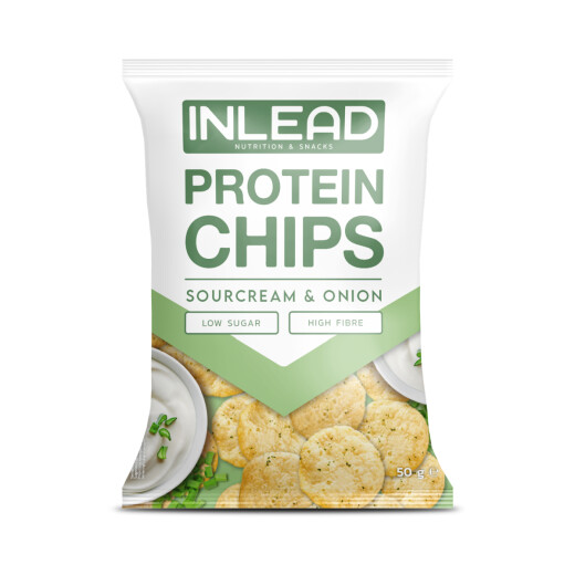 Inlead Nutrition Protein Chips 50g Sour Cream & Onion
