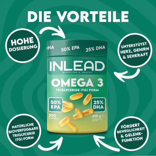 Inlead Nutrition Omega 3 500EPA / 250DHA 300 Softgels