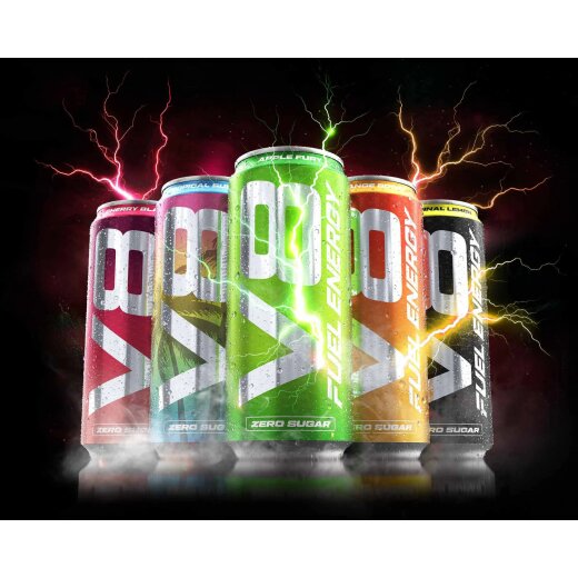 Vast Sports V8 Fuel Energy 500ml Tropical Sunrise