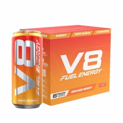 Vast Sports V8 Fuel Energy 500ml Orange Boost