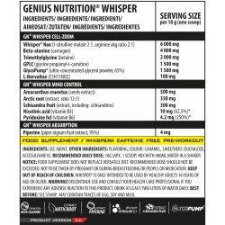 Genius Nutrition Whisper 400g caffein free